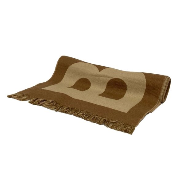 Auth BURBERRY LONDON ENGLAND Brown Cream Wool - Scarf - Picture 1 of 7